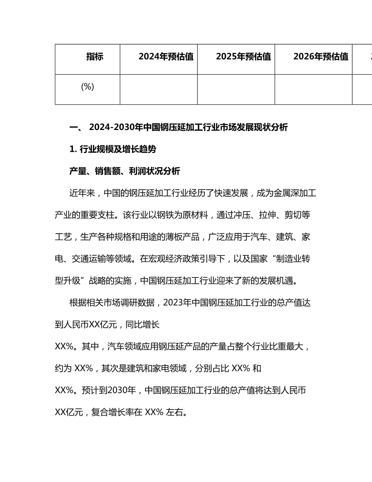 2024-2030年中国钢压延加工行业市场发展现状及前景趋势分析报告